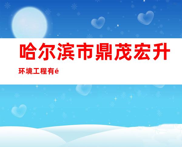 哈尔滨市鼎茂宏升环境工程有限公司