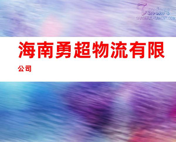 海南勇超物流有限公司