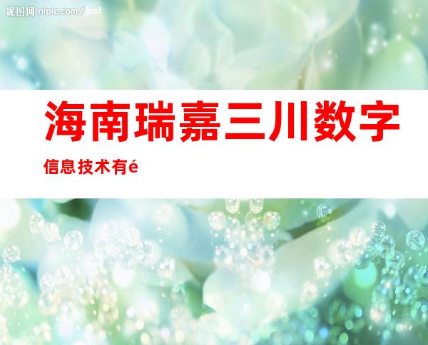 海南瑞嘉三川数字信息技术有限公司