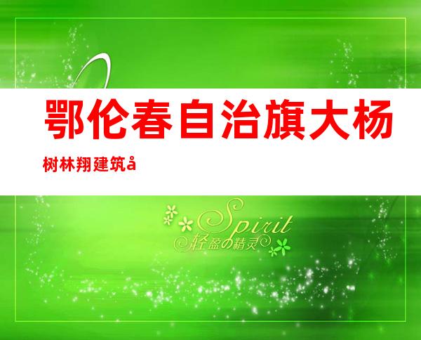 鄂伦春自治旗大杨树林翔建筑工程有限责任公司